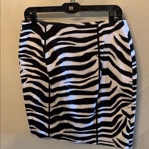 Zebra pencil skirt